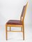 Dining Room Chairs of Oak and Bordeaux Leather, Set of 6 10