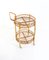 Bamboo and Rattan Round Italian Bar Cart, 1960s, Image 8