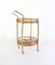 Bamboo and Rattan Round Italian Bar Cart, 1960s 2