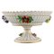 Dresden Compote in Openwork Porcelain with Hand-Painted Flowers 1