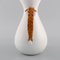 Brocca grande modernista in ceramica smaltata bianca di Kenji Fujita per Freeman Lederman, Immagine 5