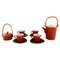 Porcelain Coffee Service for Four People by Kenji Fujita for Tackett Associates, Set of 10 1
