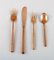 Scanline Brass Lunch Cutlery Complete for Four People by Sigvard Bernadotte, Set of 16 2