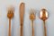 Scanline Brass Lunch Cutlery Complete for Four People by Sigvard Bernadotte, Set of 16 3