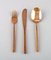 Scanline Brass Cutlery Dinner Service for Eight People by Sigvard Bernadotte, Set of 30 4
