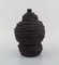 Vase aus schwarz glasierter Keramik von European Studio Ceramicist, spätes 20. Jh 2