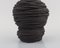 Vase aus schwarz glasierter Keramik von European Studio Ceramicist, spätes 20. Jh 5