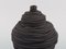 Vase aus schwarz glasierter Keramik von European Studio Ceramicist, spätes 20. Jh 3