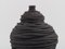 Vase aus schwarz glasierter Keramik von European Studio Ceramicist, spätes 20. Jh 4