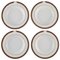 Medallic Meandre D'or Deep Plates by Gianni Versace for Rosenthal, Set of 4 1