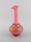 Large Vase in Pink Mouth-Blown Art Glass Decorated with 24 Carat Gold Leaf 2