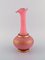 Large Vase in Pink Mouth-Blown Art Glass Decorated with 24 Carat Gold Leaf, Image 2