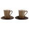 Porcelain Coffee Cups with Saucers by Kenji Fujita for Tackett Associates, Set of 4 1