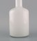 Vase / Bottle in White Art Glass with Red Ball by Otto Brauer for Holmegaard 3