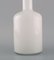 Vase / Bouteille en Verre Artisanal Blanc avec Boule Rouge par Otto Brauer pour Holmegaard 3