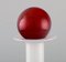 Vase or Bottle in White Art Glass with Red Ball by Otto Brauer for Holmegaard, Image 4