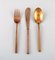 Scanline Brass Cutlery Complete Dinner Service for 10 People by Sigvard Bernadotte, Set of 33, Image 4