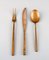 Scanline Brass Cutlery Complete Dinner Service for 10 People by Sigvard Bernadotte, Set of 33 3