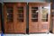 Identical Antique Oak Art Deco Bookcases, Set of 2 1