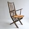 Sedie da giardino moderniste in quercia, Francia, anni '50, set di 2, Immagine 4