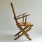 French Modernist Oak Garden Chairs, 1950s, Set of 2 8