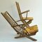 French Modernist Oak Garden Chairs, 1950s, Set of 2, Image 3