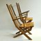 French Modernist Oak Garden Chairs, 1950s, Set of 2 2
