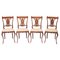 Antique Edwardian Rosewood Inlaid Dining Chairs, Set of 4 1