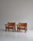 Danish Spanish Lounge Chairs in Oak and Saddle Leather from Fredericia, Set of 2 3