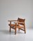 Danish Spanish Lounge Chairs in Oak and Saddle Leather from Fredericia, Set of 2 6