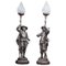 French Renaissance Soldier Holding a Lamp, Set of 2 1