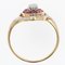 20th-Century Ruby & Diamonds 18 Karat Yellow Gold Swirl Ring, 1950s 11