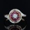 20th-Century Ruby & Diamonds 18 Karat Yellow Gold Swirl Ring, 1950s, Image 7