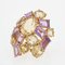 Modern Amethyst & Citrine 18 Karat Yellow Gold Cocktail Ring, 1950s, Image 6