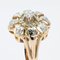 Diamant Blumenring aus 18 Karat Gelbgold, 1950er 7