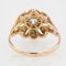 Diamond 18 Karat Yellow Gold Flower Ring, 1950s, Image 11