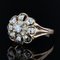 Diamant Blumenring aus 18 Karat Gelbgold, 1950er 4