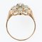 Diamond 18 Karat Yellow Gold Flower Ring, 1950s 10