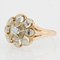 Diamond 18 Karat Yellow Gold Flower Ring, 1950s 6