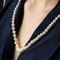 French & Japanese White Cultured Pearl Falling Necklace, Image 5