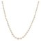 French & Japanese White Cultured Pearl Falling Necklace 1