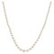 French & Japanese White Cultured Pearl Falling Necklace, Image 1
