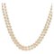 French Double Row Cultured Falling Pearl Necklace 1