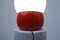 Rote italienische Mid-Century Modern Schreibtischlampe aus Metall & Glas, 1960er 3