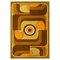 Tappeto astratto in lana arancione, gialla e marrone, anni '70, Immagine 1