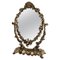 Mid-Century Italian Vanity Dressing Table with Mirror in Bronze with Angels, 1950s, Image 1