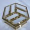 Italian Mid-Century Modern Brass and Glass Hexagonal Ceiling Lamp, 1970s, Image 7