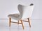 Lounge Chairs in Ivory Linen and Elm by Eric Bertil Karlén, Sweden, 1940s, Set of 2 11