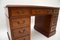 Antique Leather Top Pedestal Desk 6