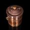 Antiker edwardianischer englischer Kaminbehälter aus Kupfer & Messing 8